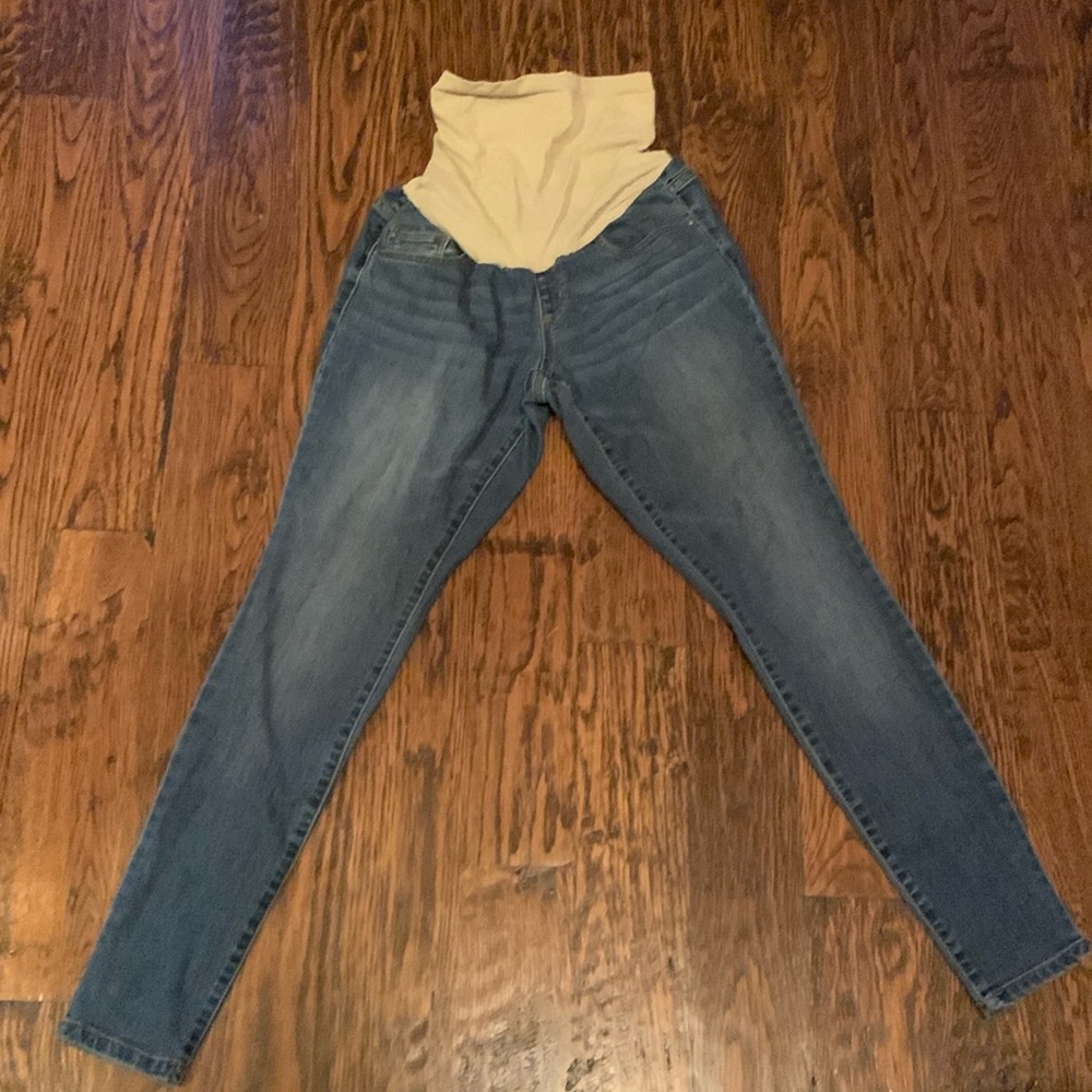 Jessica simpson maternity skinny blue jeans
